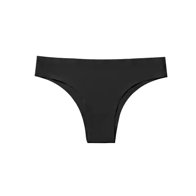 Women Fashion Sexy Solid Color Traceless Low Waist Ice Silk Panties