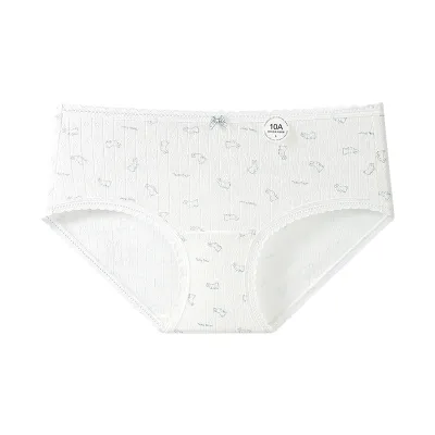 Women Fashion Flower Printed Cotton Breathable Panties