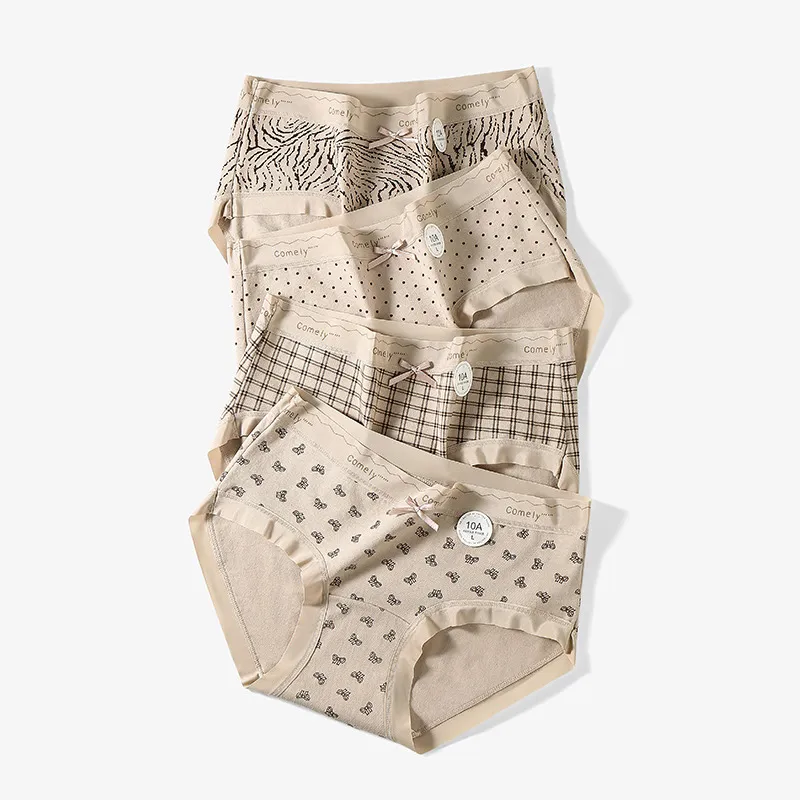 Women Fashion Leopard Printed Cotton Breathable Panties