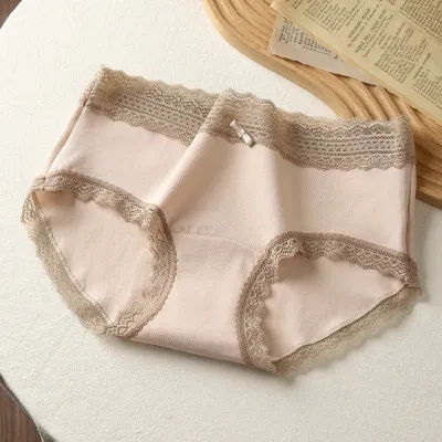 Women'S Fashion Cotton Lace High Waist Panties