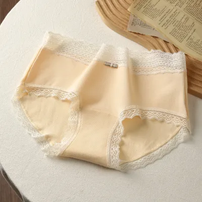 Women'S Fashion Cotton Lace High Waist Panties