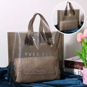 Fashion Casual 50*40*10cm Transparent Pe Plastic Portable Shopping Bag 50pcs/Pack