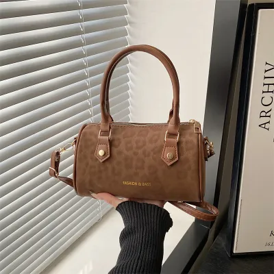 Women Fashion Casual Retro Leopard Handbag