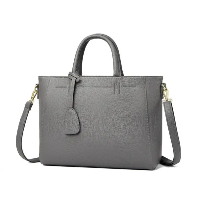 Women Fashion Casual Simple Solid Color Soft Leather Handbag