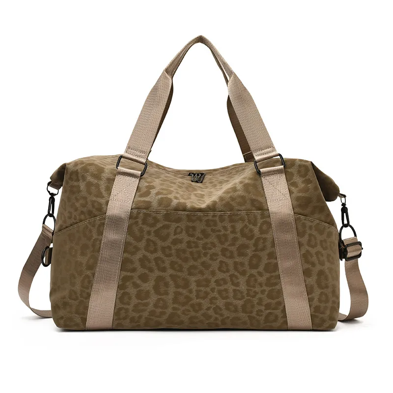 Fashion Casual Leopard Large Capacity Portable Travel Lightweight Duffle Bags