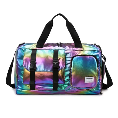 Fashion Casual Bright Sports Large-Capacity Dry And Wet Separation Duffle Bags