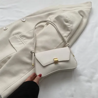 Women Fashion Casual Retro Portable Solid Color Shoulder Bag