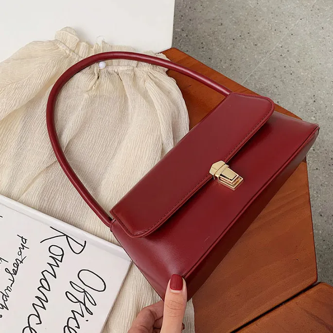 Women Fashion Casual Simple Solid Color Shoulder Bag