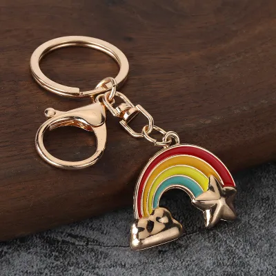 Fashion Creative Multicolor Rainbow Pendant Keychain