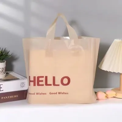 Fashion Casual Portable Printed 40*30*10cm Plastic Shopping Bag 50pcs/Pack