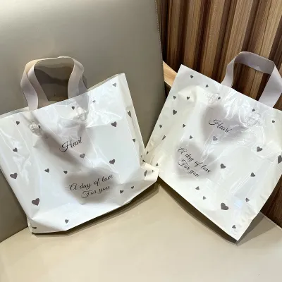 Fashion Casual Portable Printed 40*30*10cm Plastic Shopping Bag 50pcs/Pack