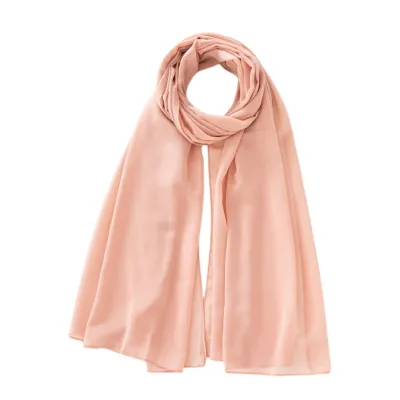 Women Fashion Casual Solid Color Chiffon Hijab Scarf