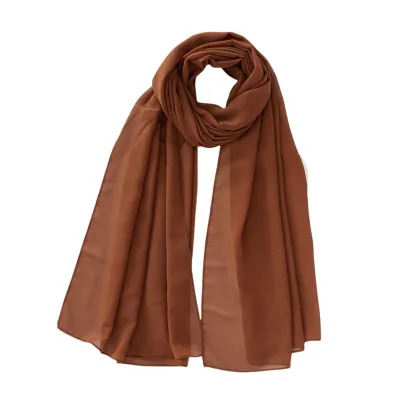 Women Fashion Casual Solid Color Chiffon Hijab Scarf