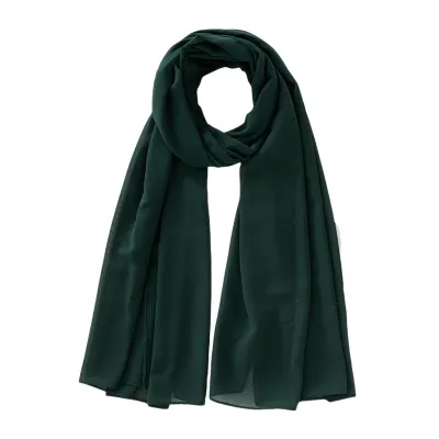 Women Fashion Casual Solid Color Chiffon Hijab Scarf