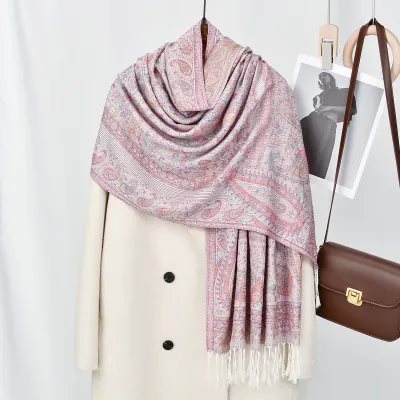 Women Fashion Casual Spring And Summer Ethnic Style Cashew Tassel Long Hijab Scarf