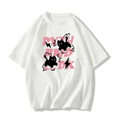 Women Fashion Casual Summer Cotton Printed Short-Sleeve Loose T-Shirt