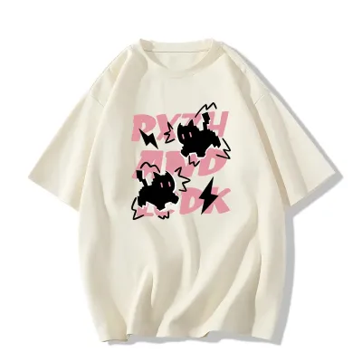 Women Fashion Casual Summer Cotton Printed Short-Sleeve Loose T-Shirt