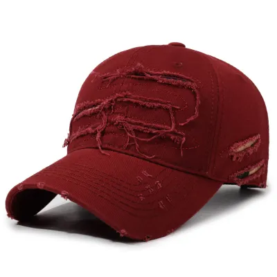 Fashion Casual Solid Color Retro Hole Baseball Cap