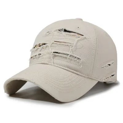 Fashion Casual Solid Color Retro Hole Baseball Cap