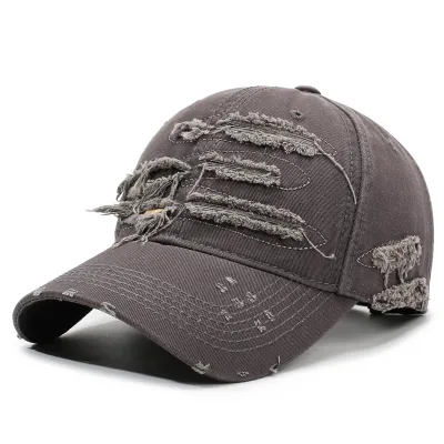 Fashion Casual Solid Color Retro Hole Baseball Cap