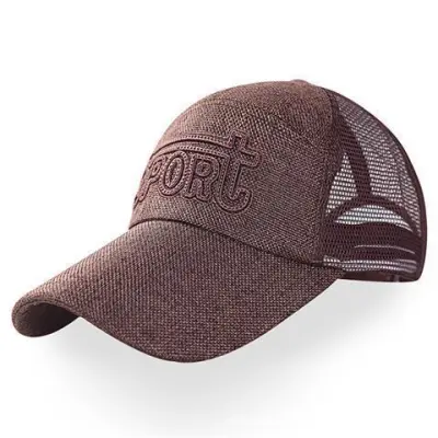 Fashion Casual Solid Color Cotton And Linen Breathable Embroidered Long Brim Baseball Cap