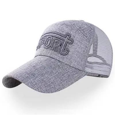 Fashion Casual Solid Color Cotton And Linen Breathable Embroidered Long Brim Baseball Cap