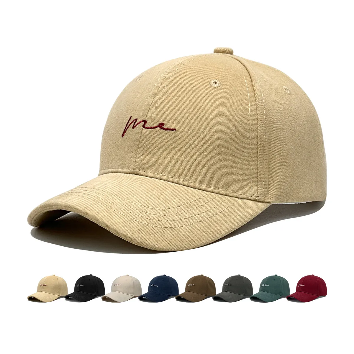 Fashion Casual Solid Color Simple Embroidered Baseball Cap