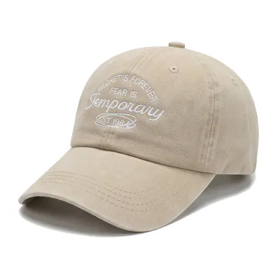 Fashion Casual Solid Color Outdoor Washed Vintage Embroidered Baseball Cap