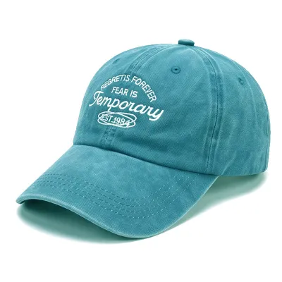 Fashion Casual Solid Color Outdoor Washed Vintage Embroidered Baseball Cap