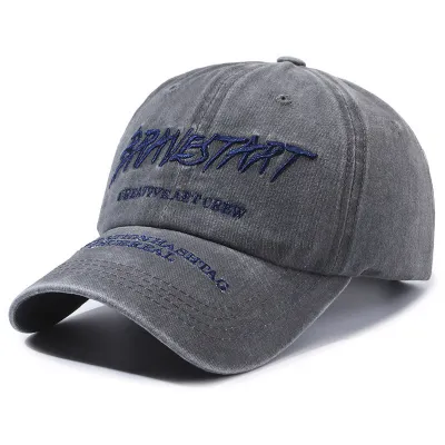 Fashion Casual Embroidered Letters Washed Baseball Cap
