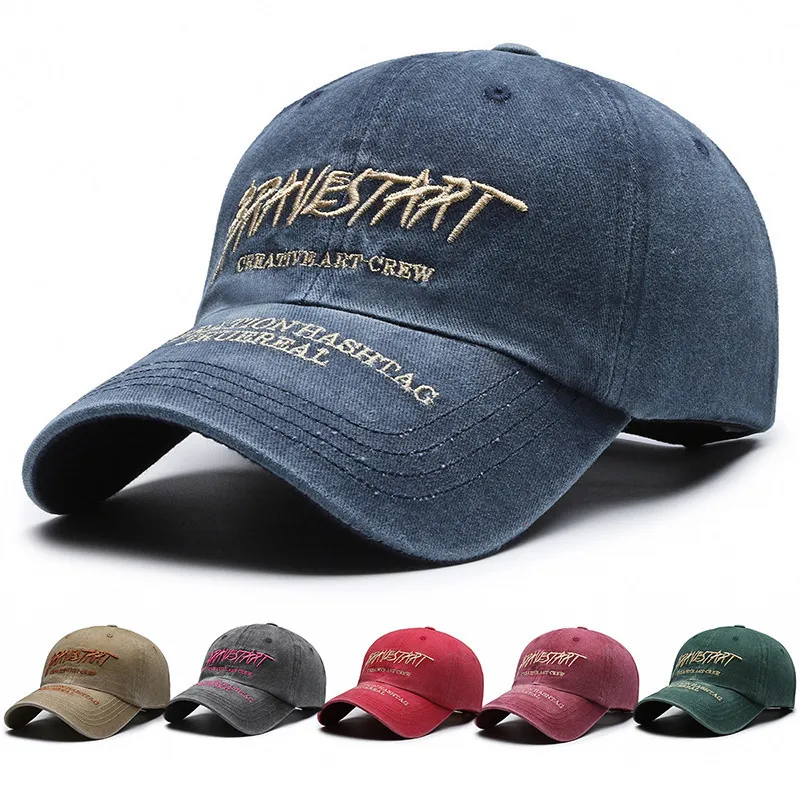 Fashion Casual Embroidered Letters Washed Baseball Cap