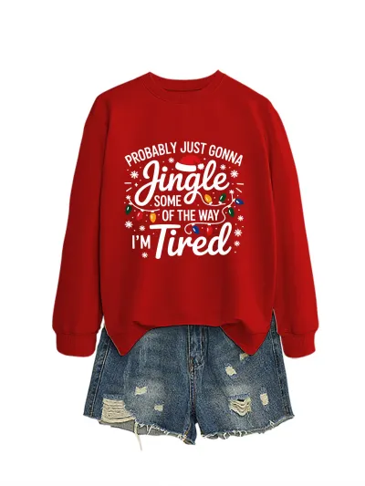 Christmas Women Fashion Casual Autumn And Winter Printed Long-Sleeve Sweatshirt