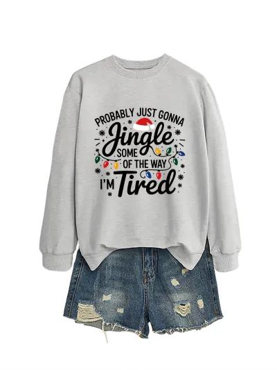 Christmas Women Fashion Casual Autumn And Winter Printed Long-Sleeve Sweatshirt