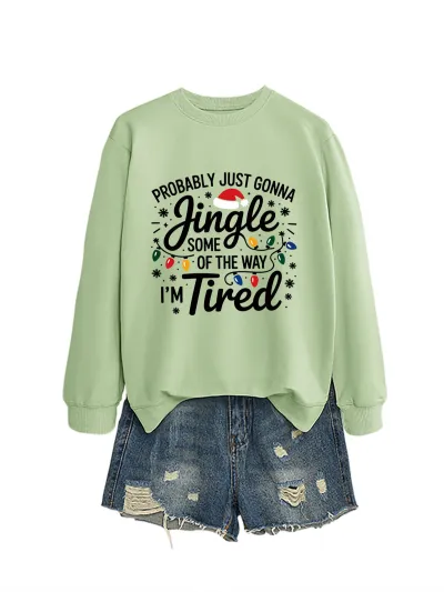 Christmas Women Fashion Casual Autumn And Winter Printed Long-Sleeve Sweatshirt