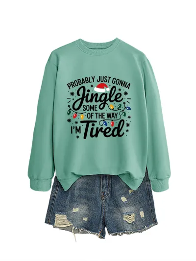 Christmas Women Fashion Casual Autumn And Winter Printed Long-Sleeve Sweatshirt