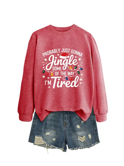 Christmas Women Fashion Casual Autumn And Winter Printed Long-Sleeve Sweatshirt
