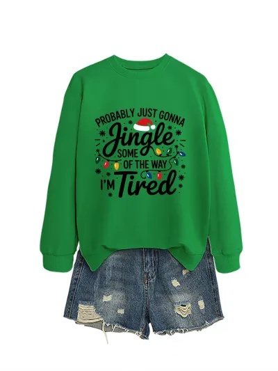 Christmas Women Fashion Casual Autumn And Winter Printed Long-Sleeve Sweatshirt