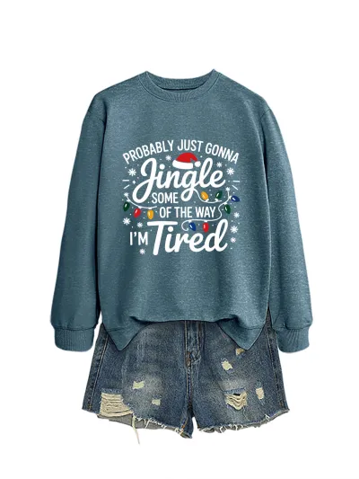 Christmas Women Fashion Casual Autumn And Winter Printed Long-Sleeve Sweatshirt