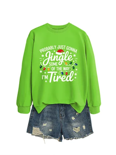 Christmas Women Fashion Casual Autumn And Winter Printed Long-Sleeve Sweatshirt