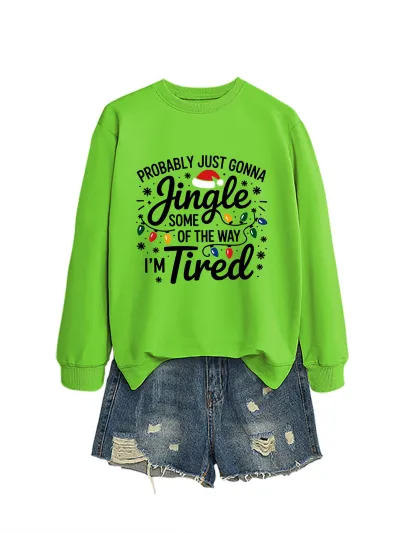 Christmas Women Fashion Casual Autumn And Winter Printed Long-Sleeve Sweatshirt
