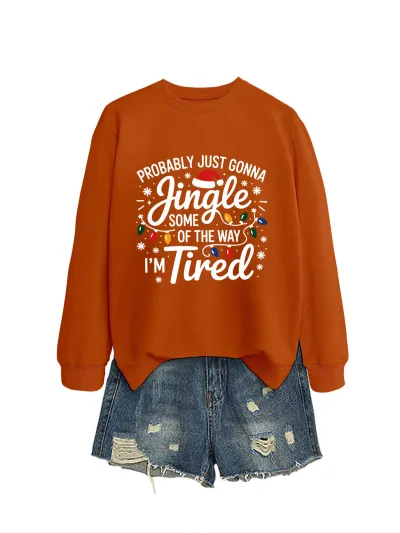 Christmas Women Fashion Casual Autumn And Winter Printed Long-Sleeve Sweatshirt
