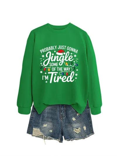 Christmas Women Fashion Casual Autumn And Winter Printed Long-Sleeve Sweatshirt