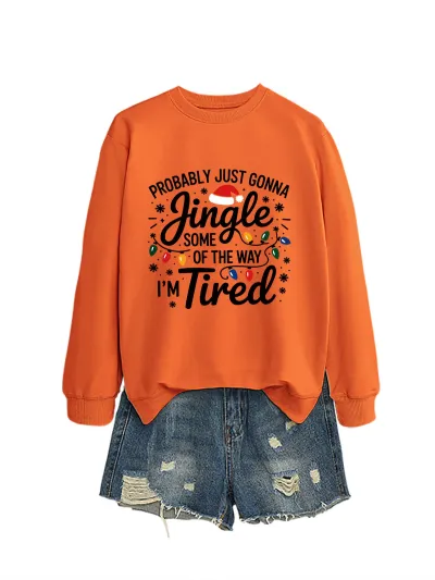Christmas Women Fashion Casual Autumn And Winter Printed Long-Sleeve Sweatshirt