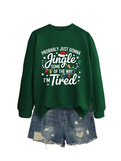 Christmas Women Fashion Casual Autumn And Winter Printed Long-Sleeve Sweatshirt