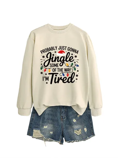 Christmas Women Fashion Casual Autumn And Winter Printed Long-Sleeve Sweatshirt