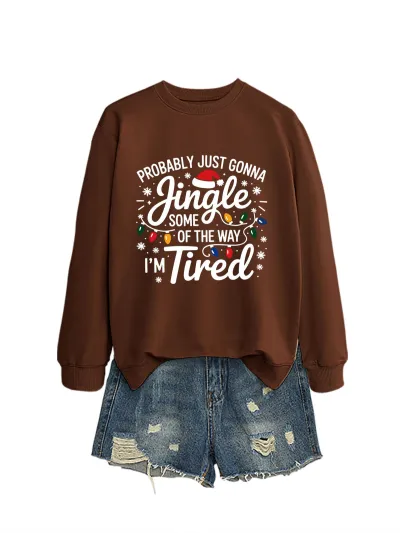 Christmas Women Fashion Casual Autumn And Winter Printed Long-Sleeve Sweatshirt