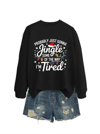 Christmas Women Fashion Casual Autumn And Winter Printed Long-Sleeve Sweatshirt