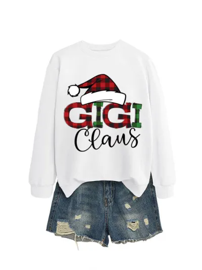 Christmas Women Fashion Casual Printed Long Sleeve Sweatshirt