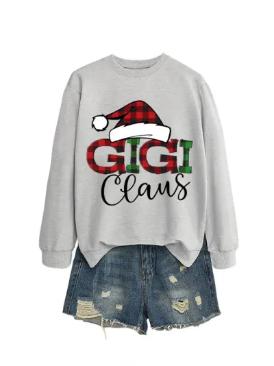 Christmas Women Fashion Casual Printed Long Sleeve Sweatshirt