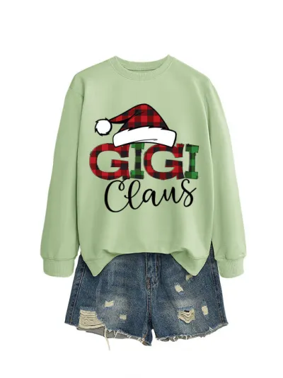 Christmas Women Fashion Casual Printed Long Sleeve Sweatshirt